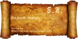 Bajnok Manon névjegykártya
